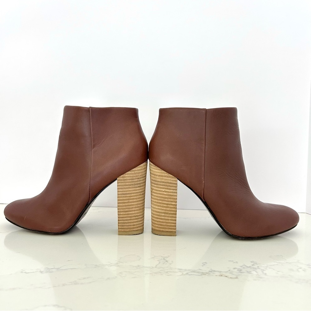 Joie High Heel Ankle Boot Clay Brown Romantic Leather EU 38 US Size 8 - Picture 2 of 11